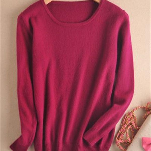 

2021 12 female quilts soft sweaters 100% cashmere and knitting winter sweaters/autumn standard neck wool women's pullovers bhqr, White;black