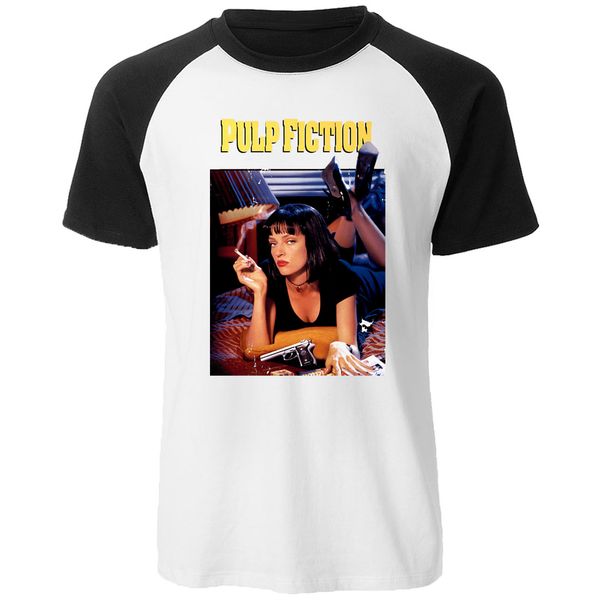 

pulp fiction printed tshirt summer men's raglan new fashion hip hop harajuku mens sport hooded sweatshirt hoodie men t shirt