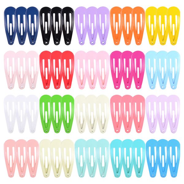 

20pcs/lot candy colors snap clip for girls princess color solid hairpins fashion kids hair accessories, Slivery;white