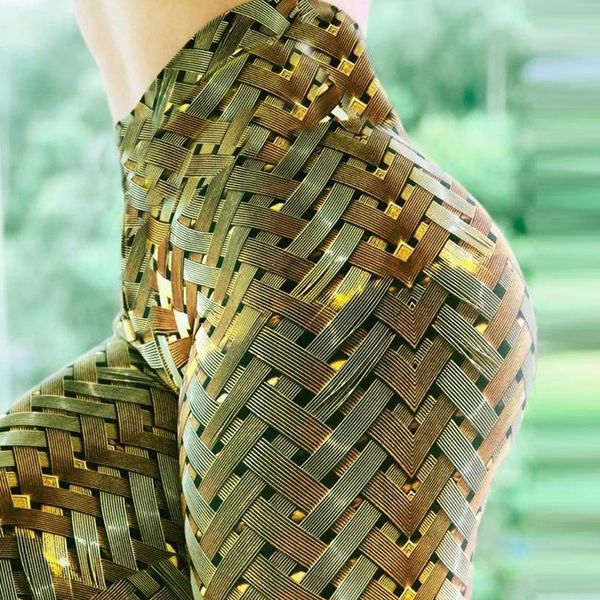 

цифровые knit печати гетры спорт фитнесс высокой талией push-up plus размер бег бодибилдинг тощие брюки женская одежда, Black
