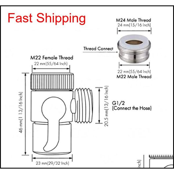 

brass sink valve diverter faucet splitter kitchen bathroom fau qyljub packing2010