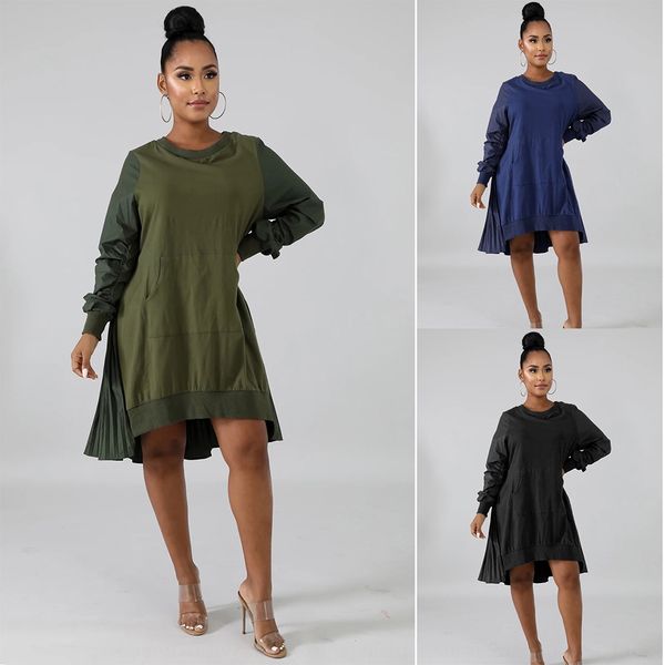 

women's net red solid kangaroo chest pocket back pleated irregular long sleeve women's net red solid kangaroo chest pocket back pl, Black;gray