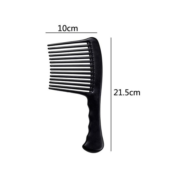 

wide teeth comb for long curly hair women wig detangling hairdressing rake comb suitable salon home q sqchoq, Silver