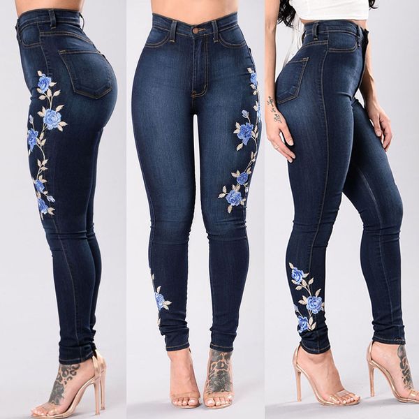 

2020 arrivals fashion women lady denim skinny pants high waist stretch jeans slim pencil jeans women casual jeans#35 lj201126, Black;white
