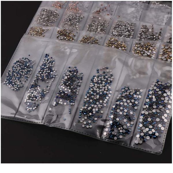 

ss3-ss10 5 colors about 1728pcs hematite shiny nail art rhinestone non ix flatback glue on rhinestones for diy jlllmx, Black