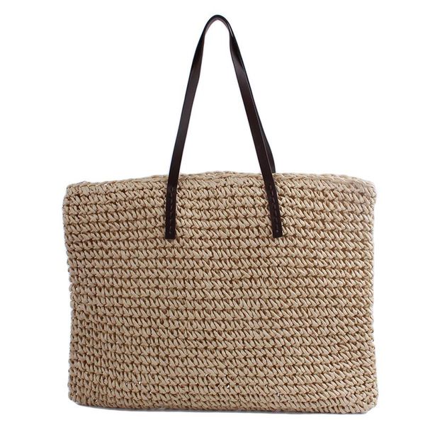 

2020 paper rope weave handbag pattern beach bag portable lady straw bag