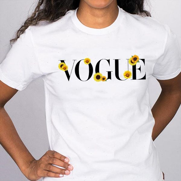 

women graphic sunflower fashion clothing letter short sleeve 90s clothes print lady tees clothing female t shirt t shirt, White
