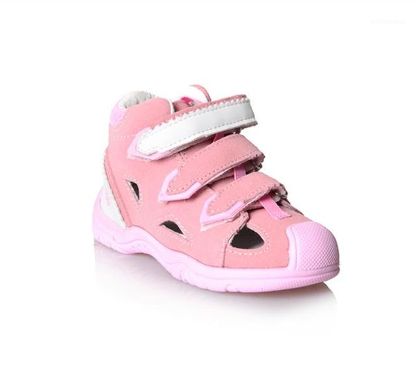 

flat shoes 1pair kids back hard orthopedic children arch support genuine leather shoes, girl/boy baby child sandals1, Black;grey