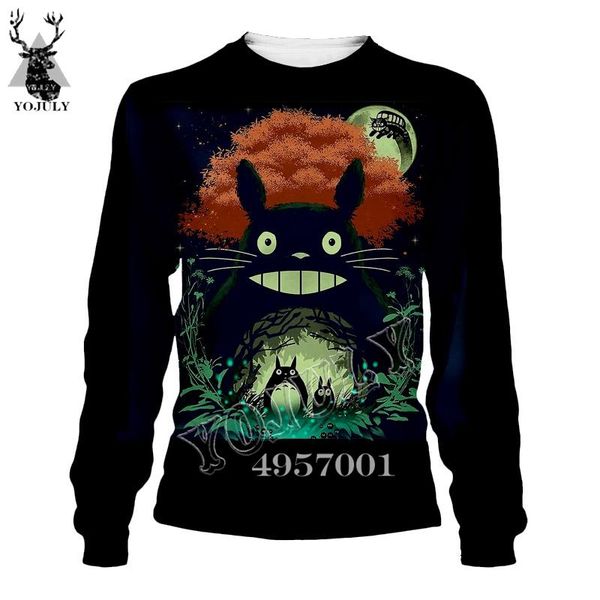 

аниме tonari не тоторо 3d печать harajuku мужчины пуловер hoodie женщины лучшие вскользь unisex streetwear толстовка толстовка y912, Black