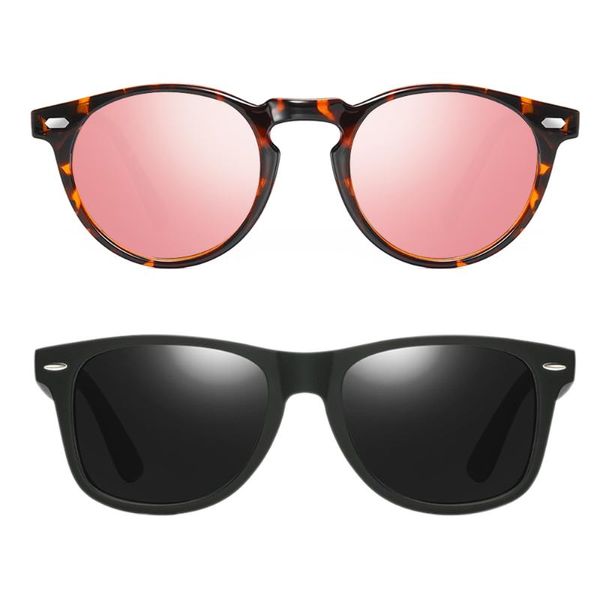 

bruno dunn design men women classic retro rivet polarized sunglasses tr90 legs lighter design oval frame uv400 protection ray, White;black
