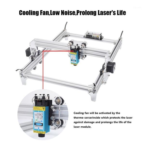 

30x40cm 2 axis 2500mw diy cnc laser engraver kits wood carving engraving cutting machine deskprinter logo picture marking1