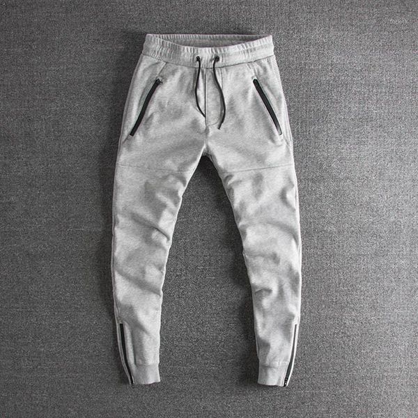 

2019 new zipper leggings, water-washed cotton wool rings, foreign trade, single men's leisure pants and trousers1, Black
