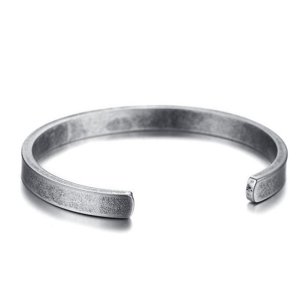 

bangle mens stainless steel classic bracelet daily sports jewelry viking gift, Black
