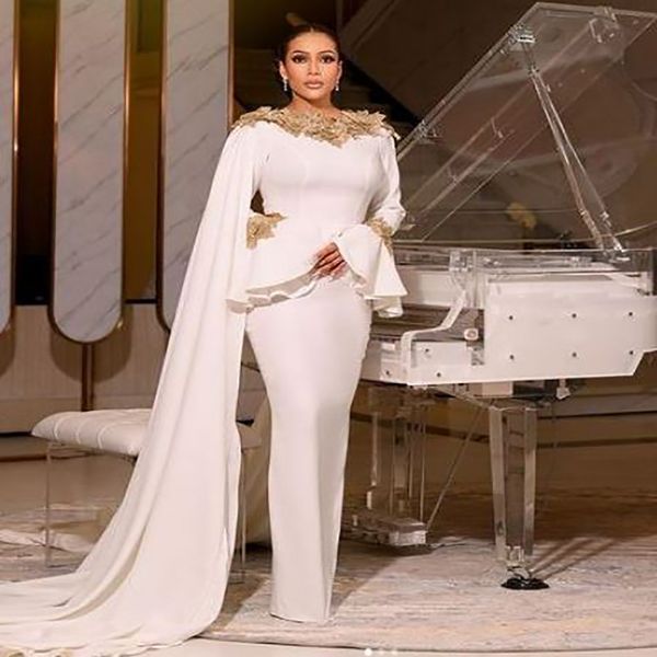 

white dubai evening dress 2022 with puff sleeve plus size mermaid prom gowns lace arabic turkey formal party, Black;red