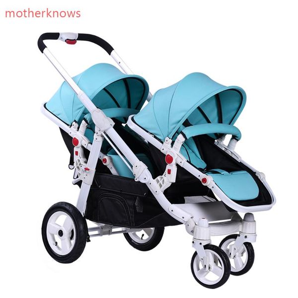 

motherknows brand baby export twins stroller baby strollers 0-4 years use suspension wheels folding light twin pram