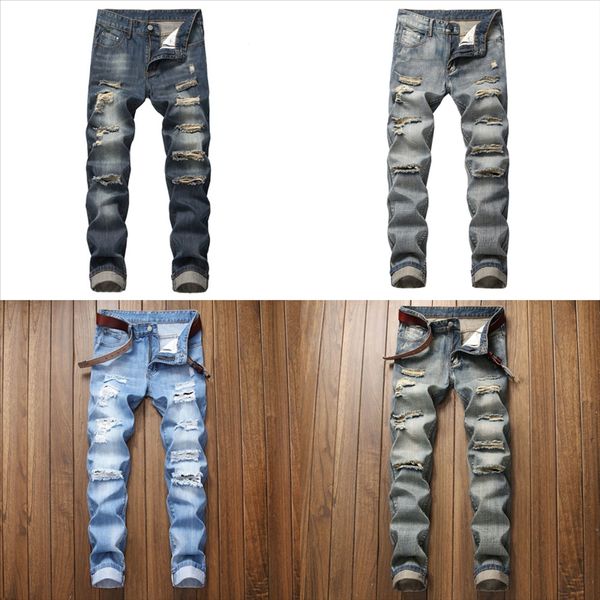 

5dqlx new stretch men black jeans skinny ripped hop slim jeans pant for hole manwest hip fashion swag denim motorcycle