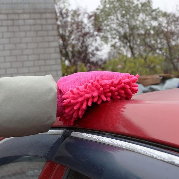 

new microfiber miglove wash mitts chenille equipment car detailing cloths home duster washing tool motorcycle lx3610