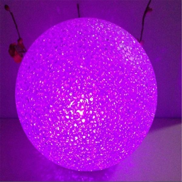 

u4ghn света большой красочный медленной вспышки 8cm шаровой хрустальный шар лампа 8см частиц ночь свет на батареи продажа кристалл батареи б