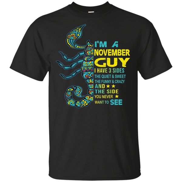 

men's i'm a november guy i have 3 sides birthday size m 3xl hoodie designers t shirts sweatshirt