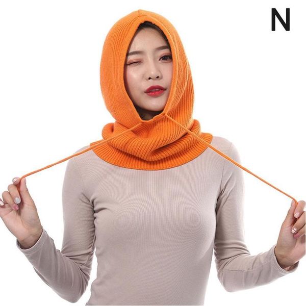 

beanie/skull caps knitted cashmere hooded neck collar cap head thick beanie men drawstring f9h0, Blue;gray