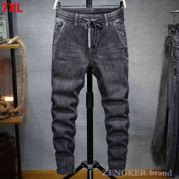 

autumn thick plus size jeans black stretch straight-leg pants loose men's pants plus jeans men's trousers big size men clothing