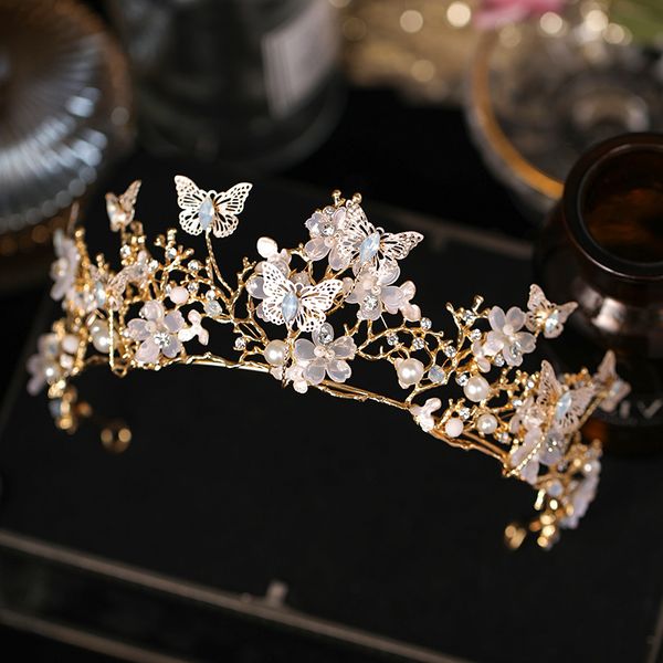 

ijewelry 18 headdress hat bride wedding ceremony girl net red hair crown, Silver