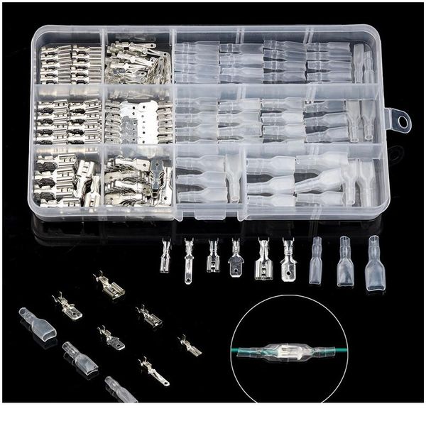 

270/150 / 120 шт. 2.8 / 4.8 / 6.m обжимные клеммы изолированные уплотнение электрические проволоки разъемы обжимной клеммы разъем разъема k, White