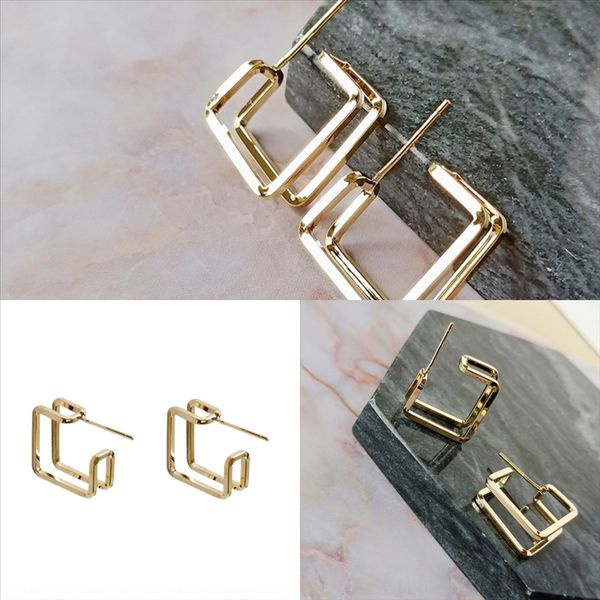 

thk korean stud female models earrings section of the earring t pin new fashion fashion ear stud, Golden