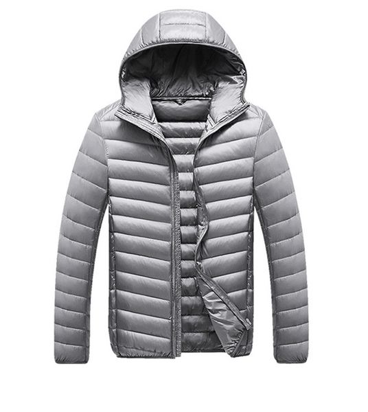 

winter down coats mens casual parkas solid color men down jackets hoooded long sleeve womens outerwear clothing, Black