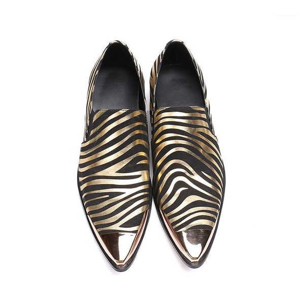 

fashion set of feet striped pointed hairdresser nightclub wind men's shoes trend lazy shoes leather breathable leather1, Black