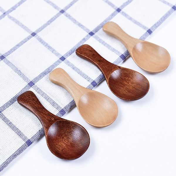 300pcs bambino latte in polvere cucchiaio di legno gelato frappè cucchiaio mini cucchiaio di zucchero sale cucchiai di legno utensili da cucina gadget da cucina