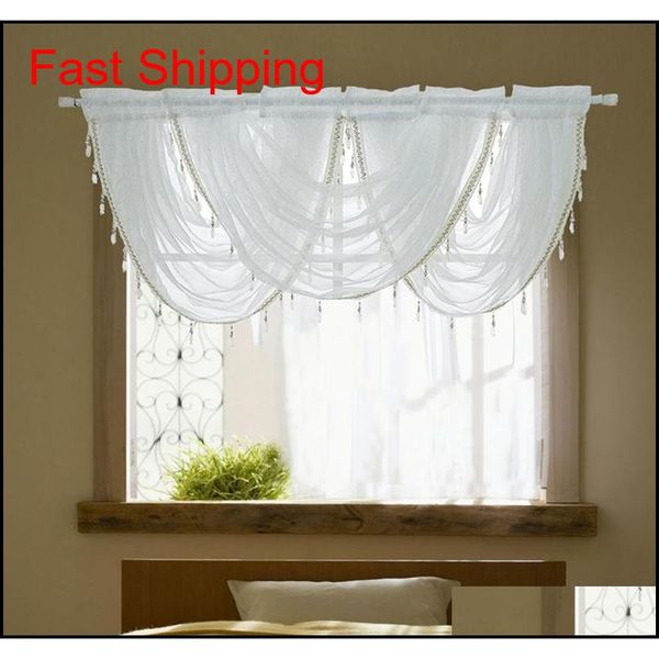 

waterfall valance curtains silver silk line beaded curtain valance sheer window curtains for kit qyltgs yh_pack