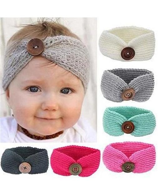 

9 colors baby kids headbands colorful knitted crochet twist hairbands winter ear warmer elastic hair band wide hair accessories, Slivery;white