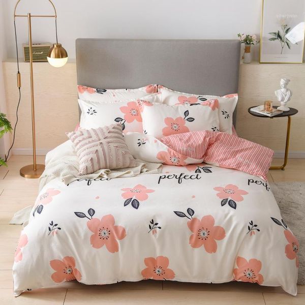 

quilt cover pillowcase sheet bedding set duvet fashion home textile classic 3/4pcs double sides bedcloth twin full  king1