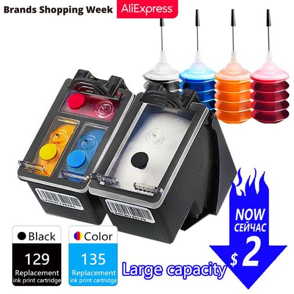

ink cartridges gracemate 129 135 compatible for c4140 c4150 c4170 c4173 c4175 c4180 c4183 c4188 c4190 5943 6943 printer