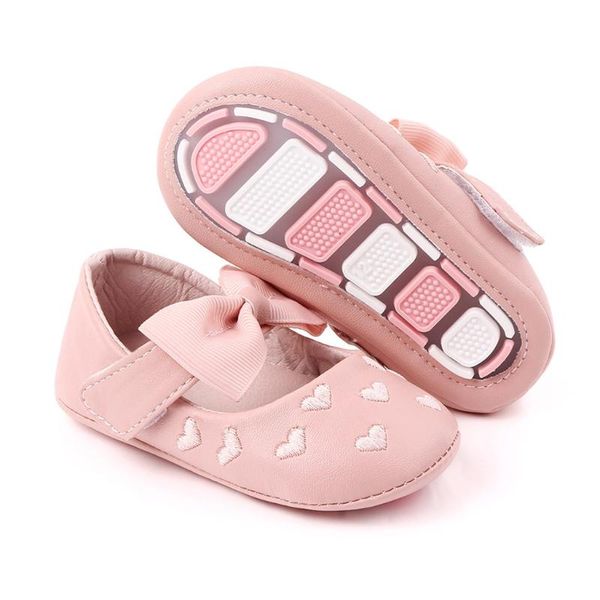 

first walkers soft-soled toddler shoes baby boots infant born girls boys love bowknot booties slofjes 5*