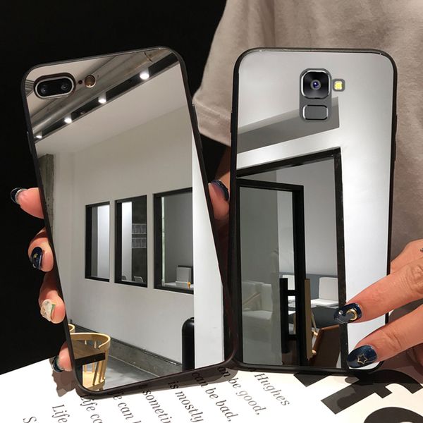 

tpu makeup mirror 12 11 pro xs max xr mobile phone protection cover for iphone 8 7 6s plus se acrylic case