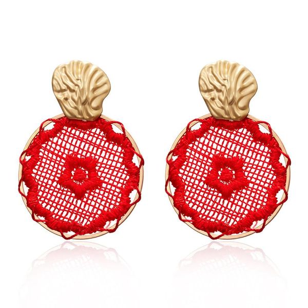 

rinhoo женские серьги преувеличивают большие мечты о сносецметовом цвете длинные падения серьги геометрические круглые женские серьги ювелир, Golden