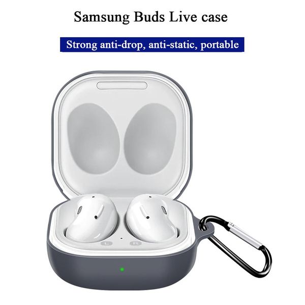 

new arrival for samsung galaxy buds live case fashion wireless earphone solid color silicone protection case for galaxy buds live cover