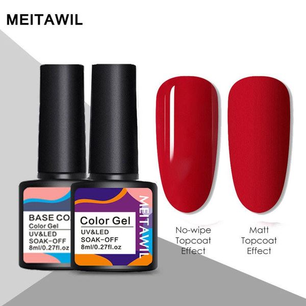 

nail gel 8ml glitter uv polish soak off led base coat diy art varnish, Red;pink