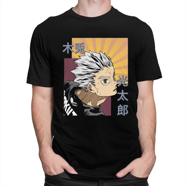 

урожай аниме га haikyuu tshirt бокуто kotarou fukurodani тройник с коротким рукавом японии га спорта толстовка с капюшоном толстовка мужчины