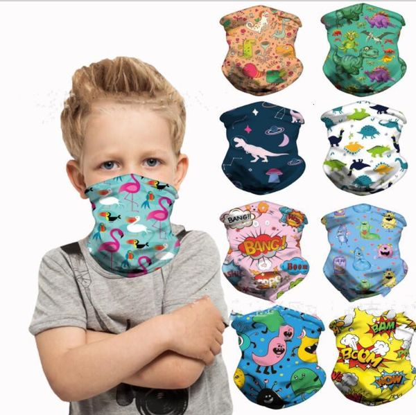 

flamingo cartoon dinosaur children face outdoor masks cycling magic scarf headband neck gaiter balaclava turban anti dust mask lsk460