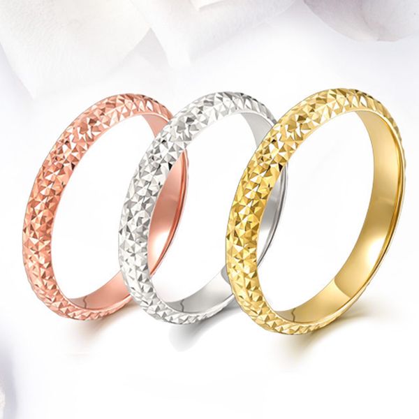 

pure solid 18k yellow white rose gold ring women luck full star ring us6 7 8 2.5mmw 0.7-1g, Silver