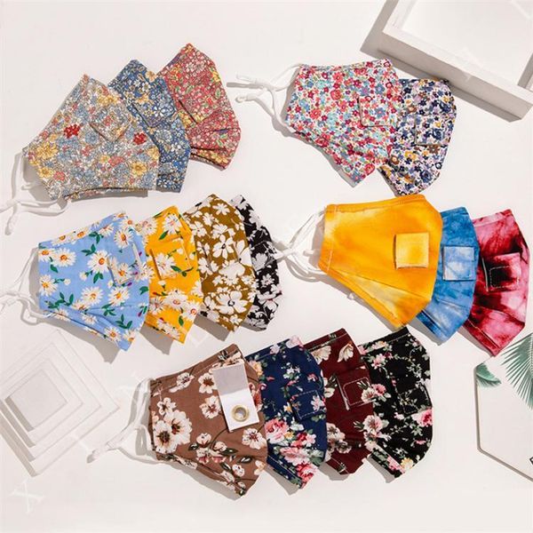 

cotton dhd287 drink mask straw printed mask tie fashion hole mouth printed face cover outdoor floral dye dustproof protective flor ovuv eomt