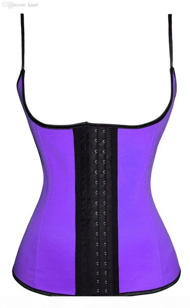 

wholesale-cupless latex waist training corsets new 2016 women plus size corsets with shoulder straps steel boned underbust corset, Black;white
