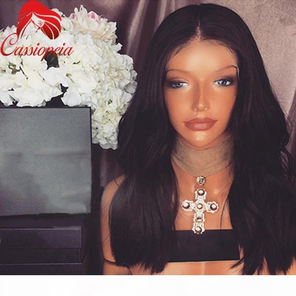 

natural wave with baby hair full lace wigs for black women middle part style lace front wig glueless 8a grade lace wig, Black;brown