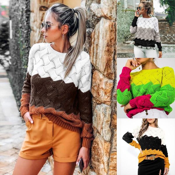 

womens sweaters ladies fashion autumn winter casual knitwear slim fit long sleeve stripe o neck knitted sweater m840, White;black