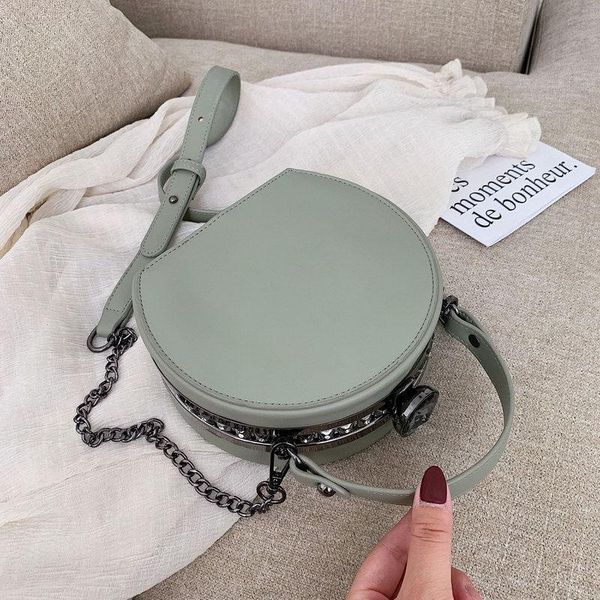 

women messenger bag summer metal frame lock handbag 2020 new korean fashion luxury shoulder crossbody small half round tote bag