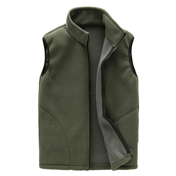 

men winter fleece vest male thick warm waistcoat outwear casual thermal soft vests mens windproof sleeveless jacket1, Black;white