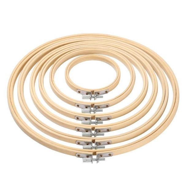 

12 size 8-40cm bamboo frame embroidery hoop ring diy needlecraft cross stitch machine round loop hand hou jllsss lajiaoyard